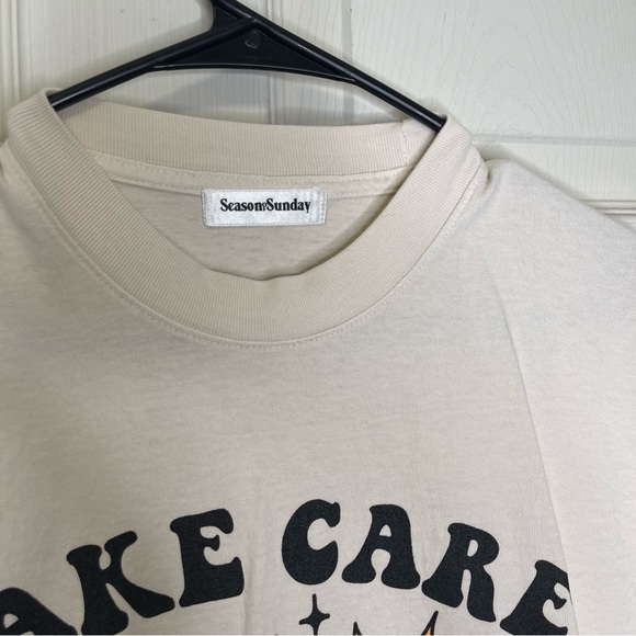 Season Of Sunday Take Care Tee Sz Small - Picture 2 of 5